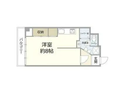 東観グランドマンション(ワンルーム/4階)の間取り写真