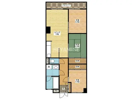 第3千秀ビル(3LDK/3階)の間取り写真