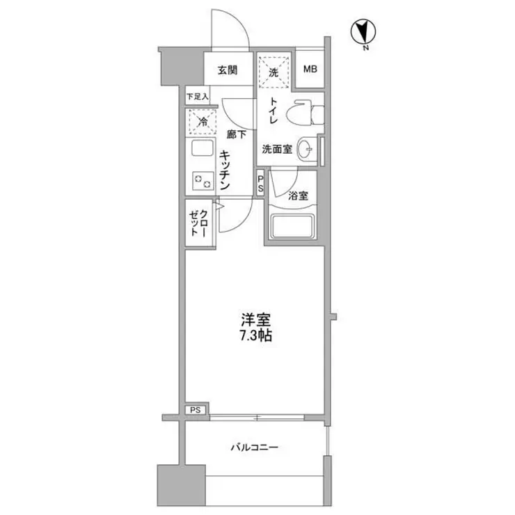 メインステージ白金高輪駅前 2階階 間取り