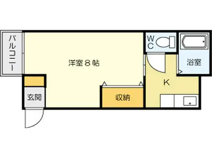 ハイツ松緑(1K/2階)の間取り写真