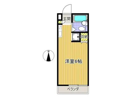 コーポ浦上(ワンルーム/1階)の間取り写真