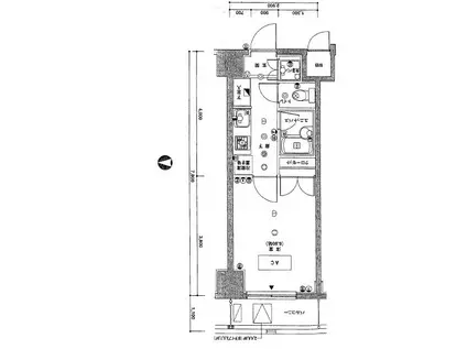 プレール東神田(1K/8階)の間取り写真