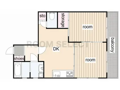 中村パークビル(2LDK/5階)の間取り写真