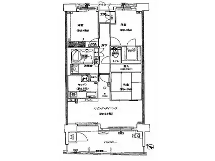 ディーグラフォート千里中央(3LDK/18階)の間取り写真