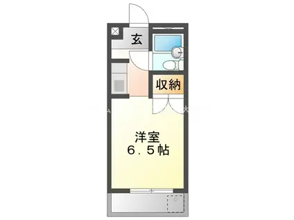 ハイシティ南松山(1K/5階)の間取り写真