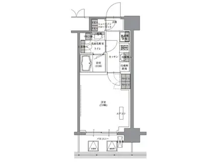 プレジリア人形町(1K/7階)の間取り写真