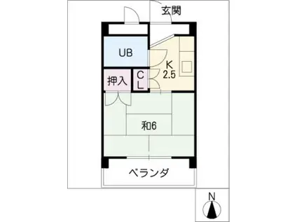 サンライフ堂坂 A(1K/2階)の間取り写真