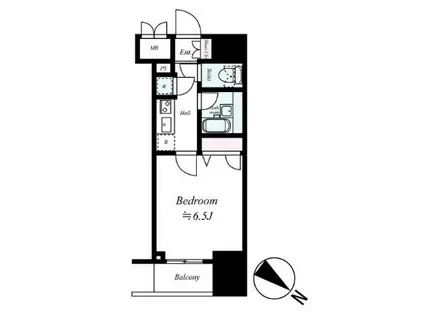 東京蒲田 スクエアタワー(1K/2階)の間取り写真