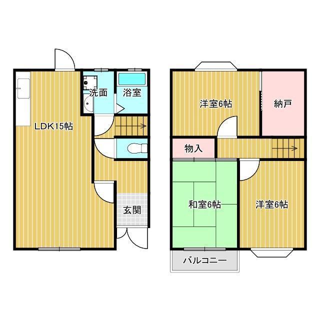 NSハイツ(3SLK/1階)の間取り写真