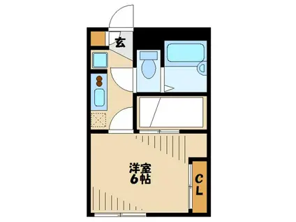 レオパレスソレイユ(1K/2階)の間取り写真