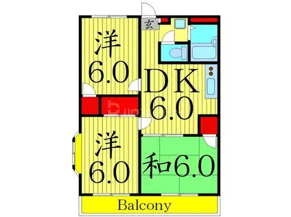 アンザベルテIII(3DK/3階)の間取り写真