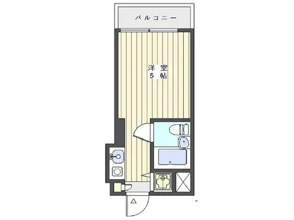トップ早稲田(ワンルーム/2階)の間取り写真