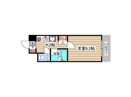 グランツ海老(1K/5階)の間取り写真