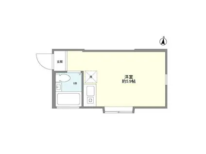 ルミエール中野(ワンルーム/1階)の間取り写真