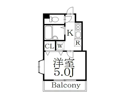 ノーチラス神田(1K/2階)の間取り写真