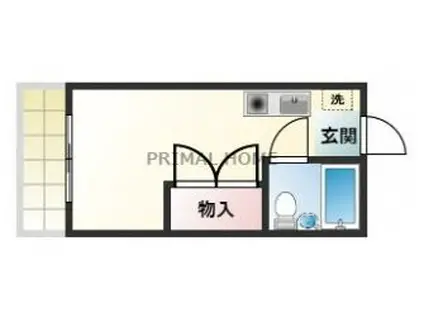 コーポ樋口(ワンルーム/1階)の間取り写真
