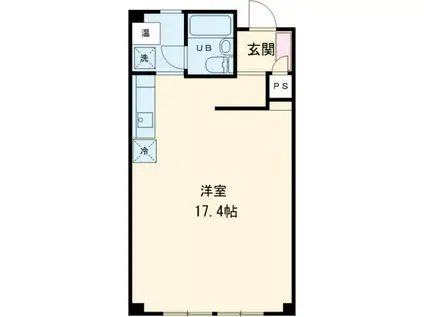 沖ノ内レジデンス(ワンルーム/1階)の間取り写真