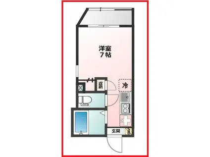 グランツ町屋II(ワンルーム/2階)の間取り写真