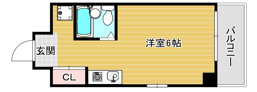 オーキッド此花(ワンルーム/3階)の間取り写真
