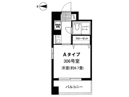 リバーサイドバレル(1K/3階)の間取り写真