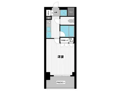 スペーシア川崎III(1K/7階)の間取り写真