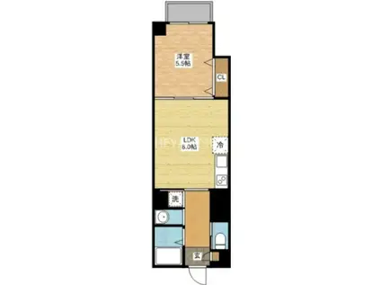 MフラットIII(1LDK/5階)の間取り写真