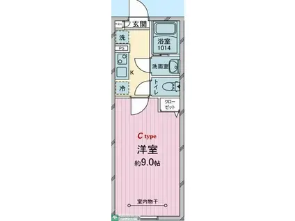 北秋津工事2号(1K/2階)の間取り写真