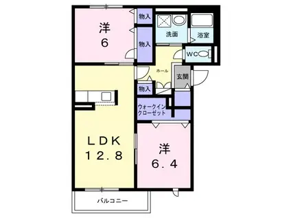 BEREO(2LDK/2階)の間取り写真