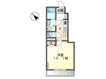 ＪＲ土讃線 善通寺駅 徒歩28分 2階建 築8年(1K/1階)の間取り写真