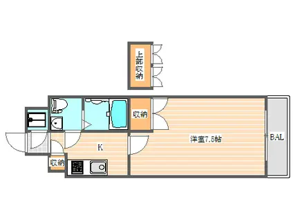 NO72 HARBOR イースト TOWER(1K/3階)の間取り写真