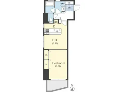 メープルヒルズ(1LDK/10階)の間取り写真