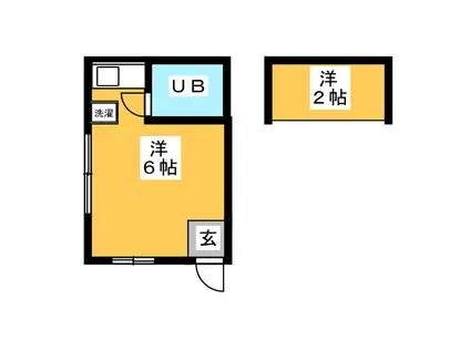 スカイコーポ(ワンルーム/1階)の間取り写真