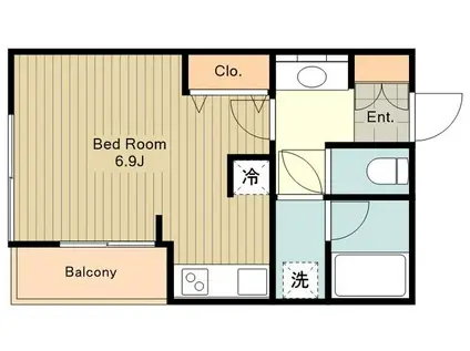 KAMIOGI BEAUT SIDE(1K/1階)の間取り写真