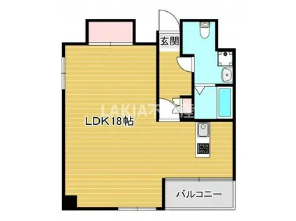 デイグラン心斎橋イースト(ワンルーム/5階)の間取り写真