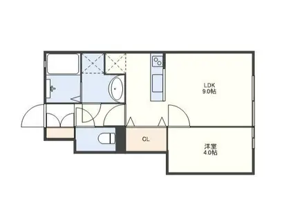 THOME00(1LDK/1階)の間取り写真