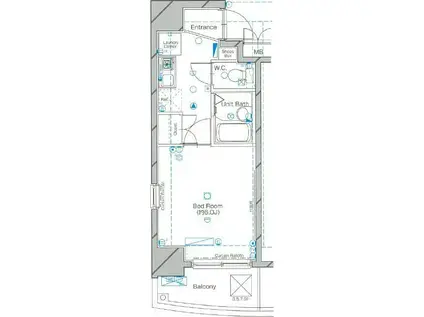 フォルトゥナ新中野(1K/3階)の間取り写真