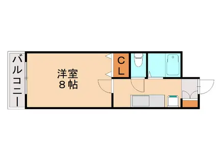 ロイヤルハイツ明石(1K/4階)の間取り写真