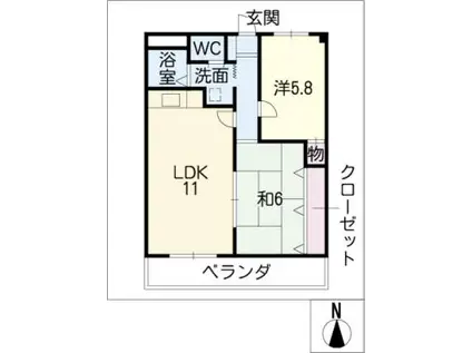 鈴昌マンション(3DK/3階)の間取り写真