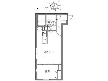 グランピア中野坂上(1LDK/1階)の間取り写真