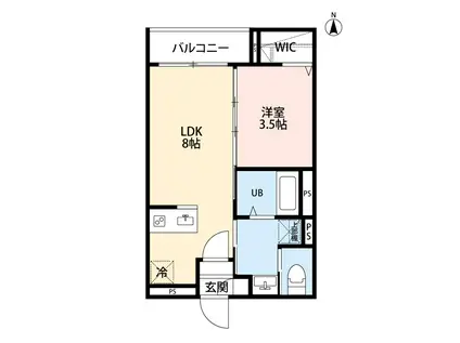 ROBOT HOME 蕨(1LDK/2階)の間取り写真