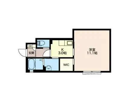 AS FLAT(1K/1階)の間取り写真