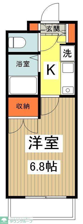 グランジュールMK(1K/3階)の間取り写真