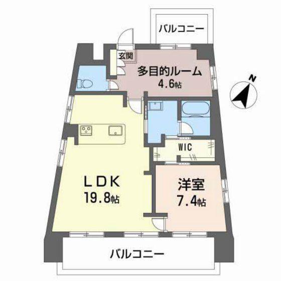シティコート上幟町(1SLDK/10階)の間取り写真