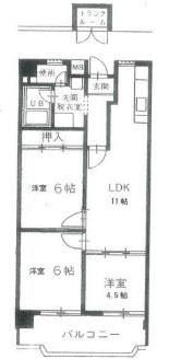 メゾン今在家(3LDK/2階)の間取り写真