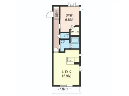 ラフェスタ湘南(1LDK/3階)の間取り写真
