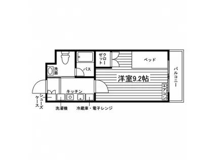 クレスト・コウベ(1K/8階)の間取り写真