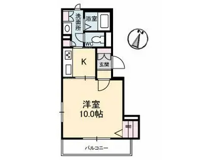 グランシャリオ翠(1K/2階)の間取り写真