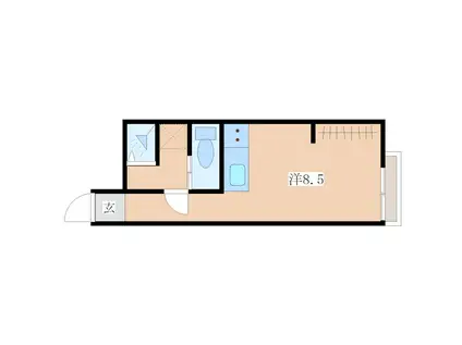 8・8ビル(ワンルーム/4階)の間取り写真