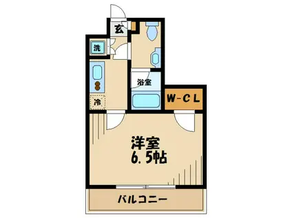 ルーブル上高井戸弐番館(1K/4階)の間取り写真