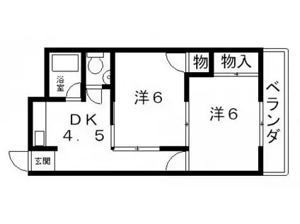 ラルーチェ光南I(2DK/3階)の間取り写真